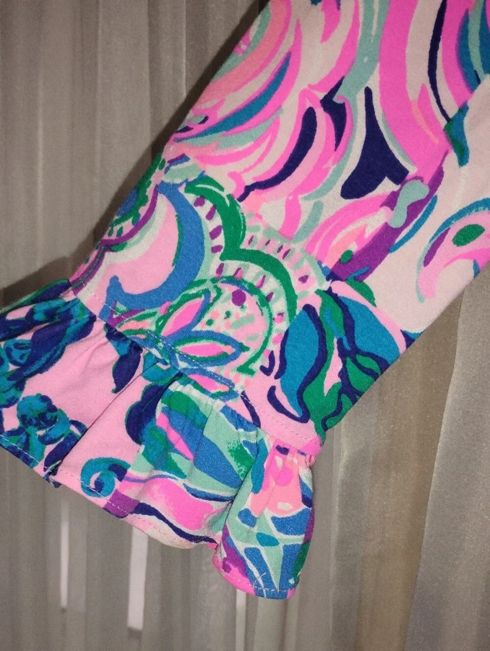 Lilly Pulitzer Girls Mini Patch to Match Sophie Knit Dress Ruffle Large (8-10)